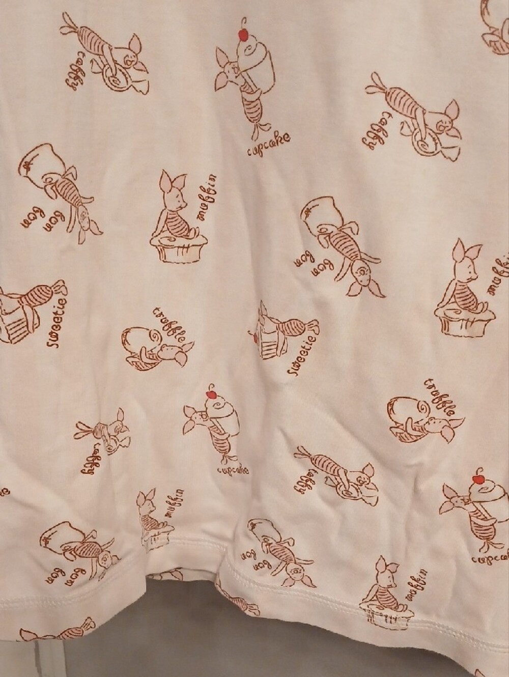 Disney Cream Long-Sleeve Henley Top with Brown Cupcake Print - Picture 3 of 9